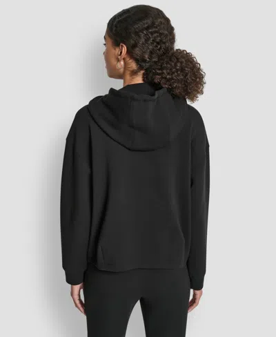 Dkny Women's Brooklyn Scuba Pull-on Hoodie In Black