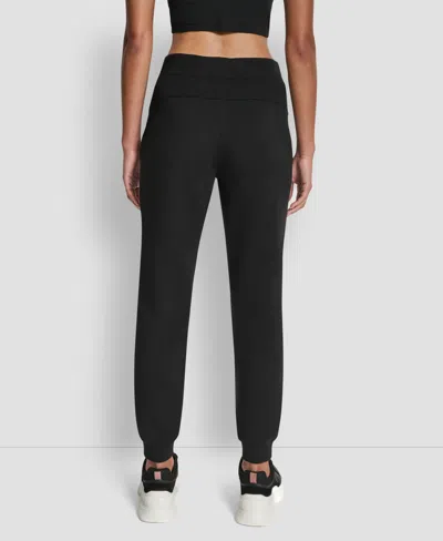 Dkny Cotton Blend Joggers In Black