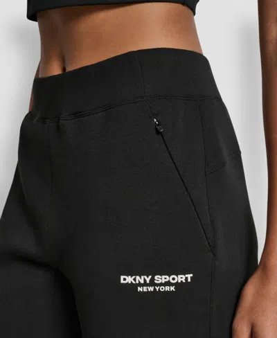 Dkny Cotton Blend Joggers In Black