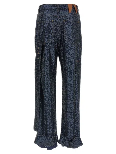 Darkpark 'lisa' Trousers Sequin Embellishment In Blue