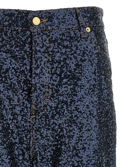 Darkpark 'lisa' Trousers Sequin Embellishment In Blue