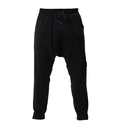 Metamorphoza Drop Crotch Mens Joggers In Black In Black