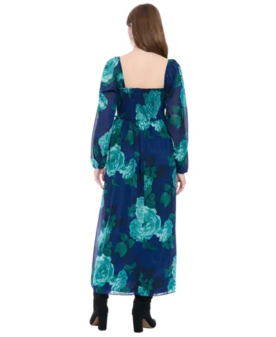 London Times Maxi Dress In Blue