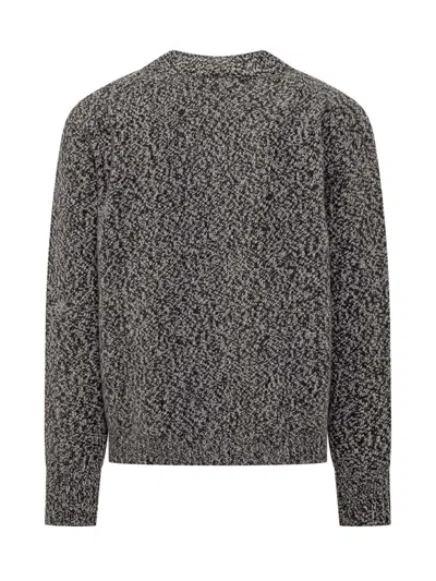 Studio Nicholson V-neck Long Sleeve Cardigan Pockets In Gray