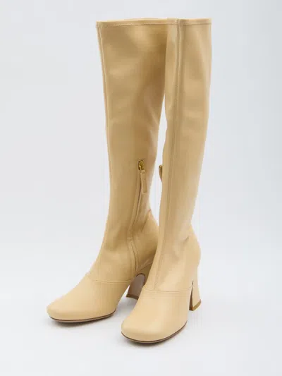 Chloé Chloe Women Janis Heeled Boots In Neutral