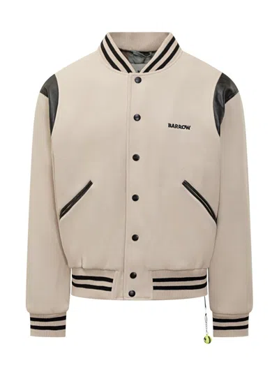 Barrow Beige  Varsity Jacket In Neutral