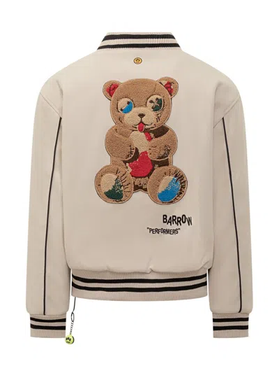 Barrow Beige  Varsity Jacket In Neutral