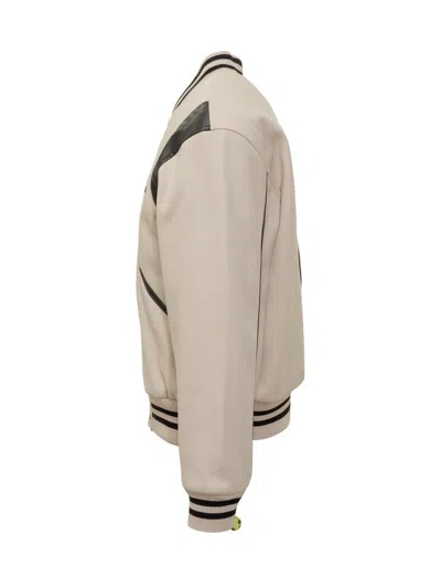 Barrow Beige  Varsity Jacket In Neutral