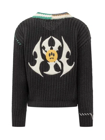 Barrow Black V-neck Sweater  In Black