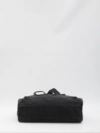 Balenciaga Sleep No More Light Blue Silk Shirt In Black