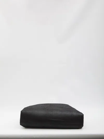 Stella Mccartney Black Shoulder Bag With Diamond-like Chain And Logo Charm On The Front In Black