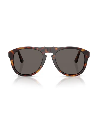 Persol Unisex Pilot Sunglasses, Po0649ne In Brown