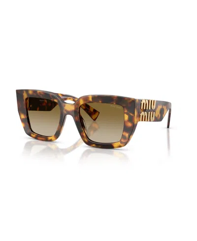 Miu Miu Square Sunglasses, 51mm In Brown