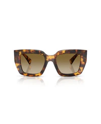 Miu Miu Square Sunglasses, 51mm In Brown
