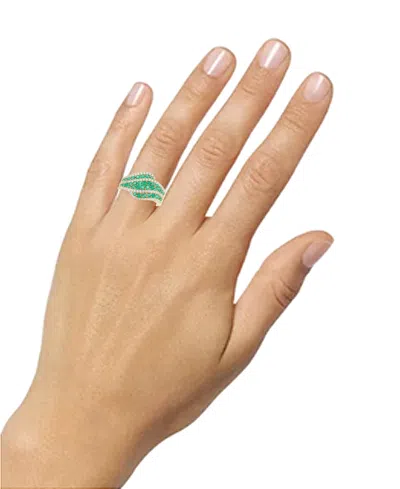 Macy's Emerald (1 Ct. T.w.) And Diamond (1/2 Ct. T.w.) Ring In 14k Gold (also In 14k White Gold Sapphire &  In Gold