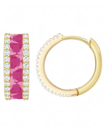 Macy's Emerald (1-1/3 Ct. T.w.) And Diamond (1/4 Ct. T.w.) Earrings In 14k White Gold In Gold