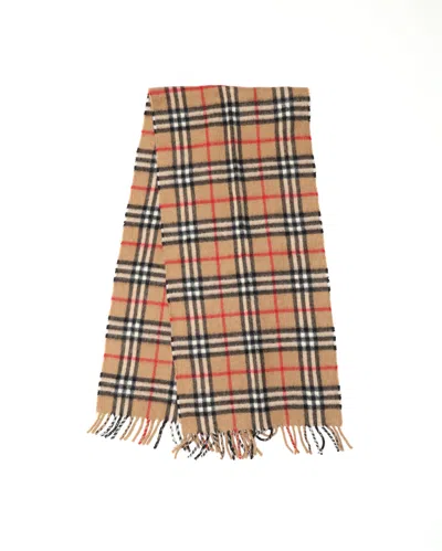 Burberry Nova Check Cashmere Scarf In Brown