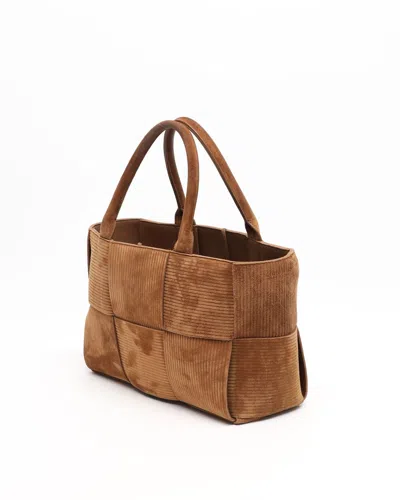 Bottega Veneta Suede Small Arco Bag In Brown