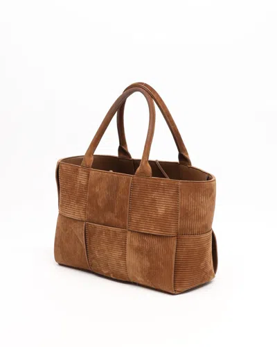 Bottega Veneta Suede Small Arco Bag In Brown