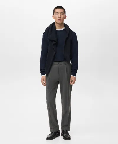 Mango Regular Fit Pleated Pants In Multi