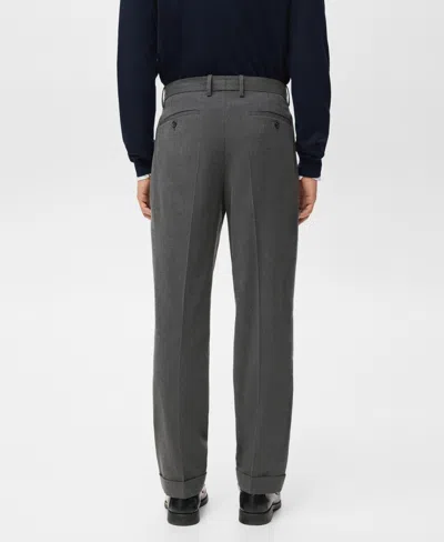 Mango Regular Fit Pleated Pants In Multi