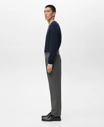 Mango Regular Fit Pleated Pants In Multi