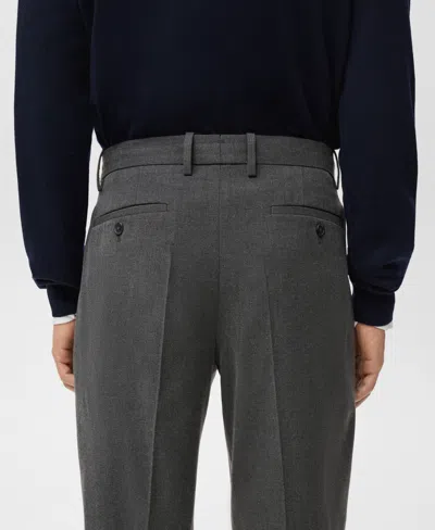 Mango Regular Fit Pleated Pants In Multi