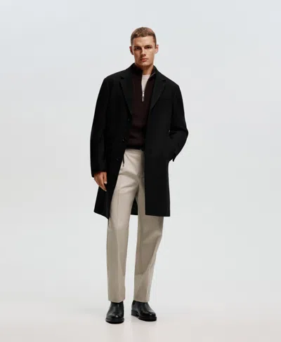 Mango Regular Fit Pleated Cotton Pants In White