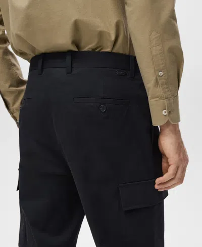 Mango Regular Fit Cargo Pants In Blue