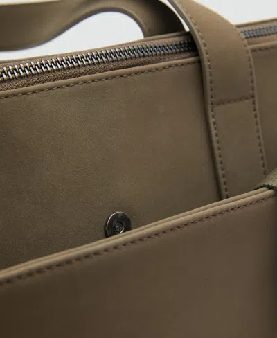 Mango Men's Pockets Multi-functional Backpack In Brown