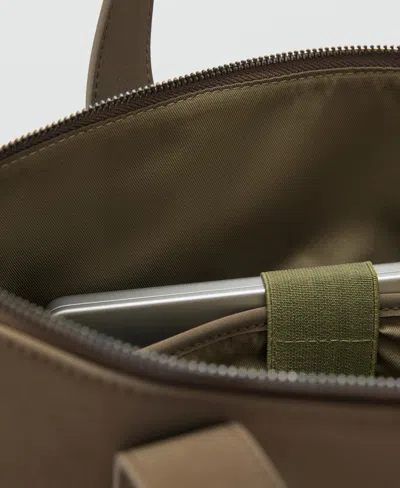 Mango Men's Pockets Multi-functional Backpack In Brown