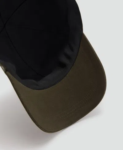 Mango Men's Cotton Visor Cap In Green