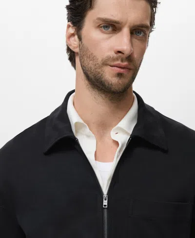 Mango Zip-up Sweatshirt In Animal Print