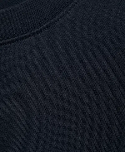 Mango Cotton Graphic Print Sweatshirt In Blue