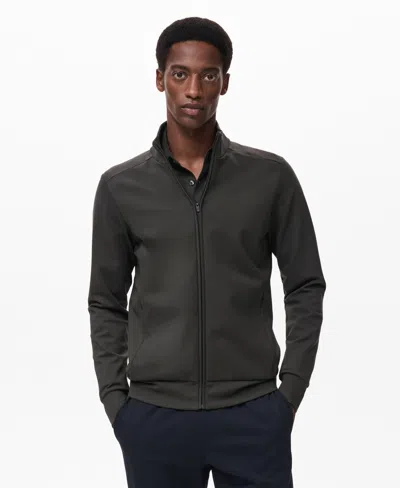 Mango Men's Regular-fit Technical Sweatshirt In Green