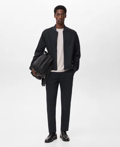 Mango Thermoregulated Bomber Jacket In Blue