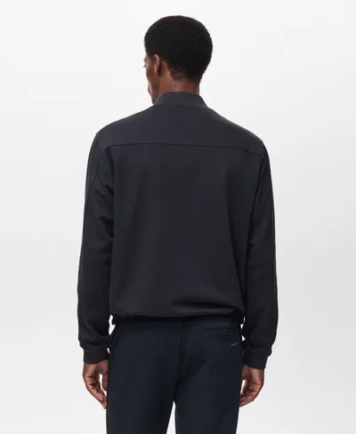 Mango Thermoregulated Bomber Jacket In Blue