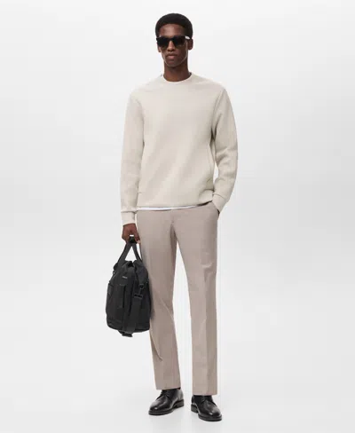 Mango Crewneck Sweatshirt In Neutral