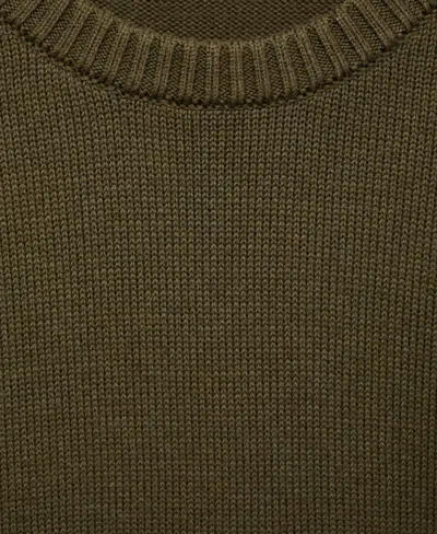 Mango Men's Fine-knit Sweater In Green