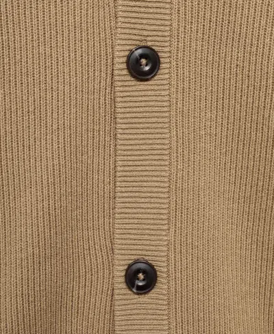 Mango Men's Ribbed Knitted Buttons Cardigan In Multi