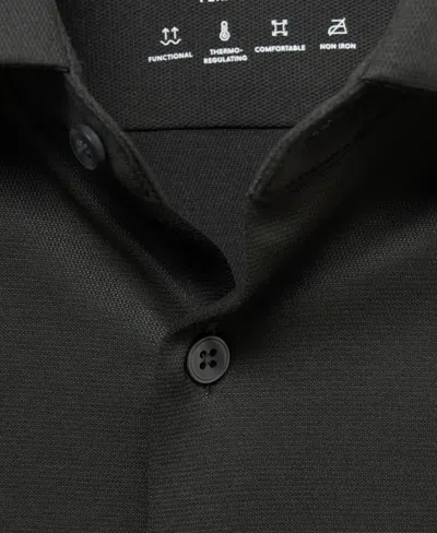 Mango Comfort Stretch Button-up Shirt In Black