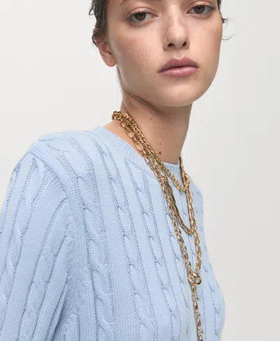 Mango Women's Braided Knitted Sweater In Multi