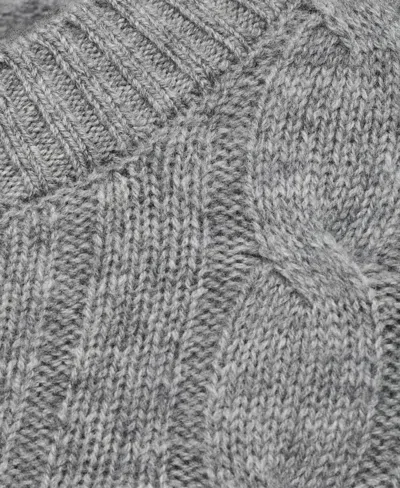 Mango Men's Wool Braided Sweater In Gray