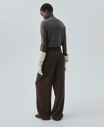 Mango Women's Wool V-neck Sweater In Green