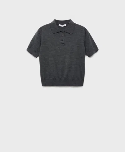 Mango Women's Polo Neck Sweater In Gray