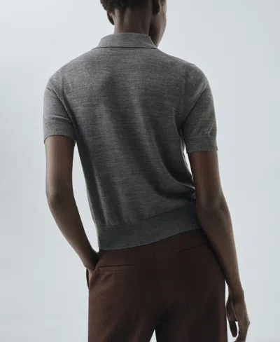 Mango Women's Polo Neck Sweater In Gray