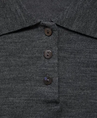 Mango Women's Polo Neck Sweater In Gray