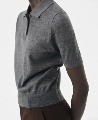 Mango Women's Polo Neck Sweater In Gray
