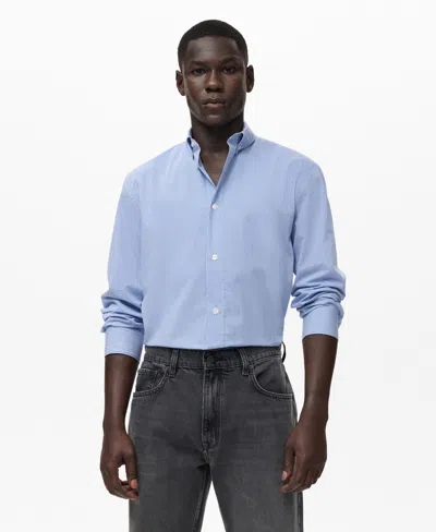 Mango Men's Regular Fit Striped Cotton Shirt In Multi