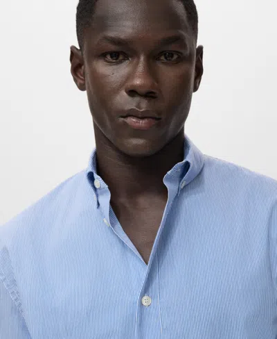 Mango Men's Regular Fit Striped Cotton Shirt In Multi